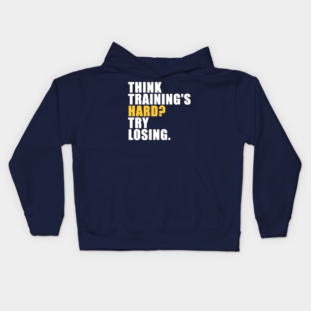 Think Training's Hard Kids Hoodie by AmineDesigns